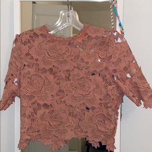 Flower mesh top